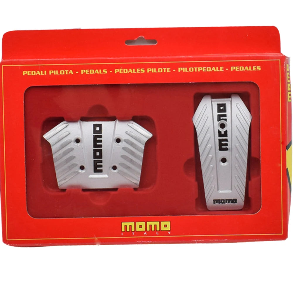 2 PCS MOMO Style Aluminium Brake Pedal Set - JustUsRacers