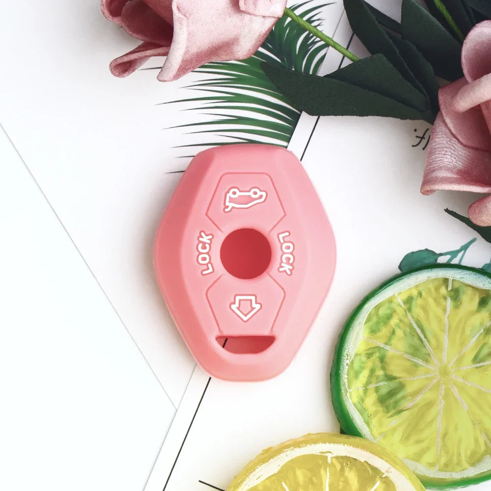 KEYYOU Silicone Remote Key Case Cover for BMW (1998–2005, 3 Buttons) - JustUsRacers