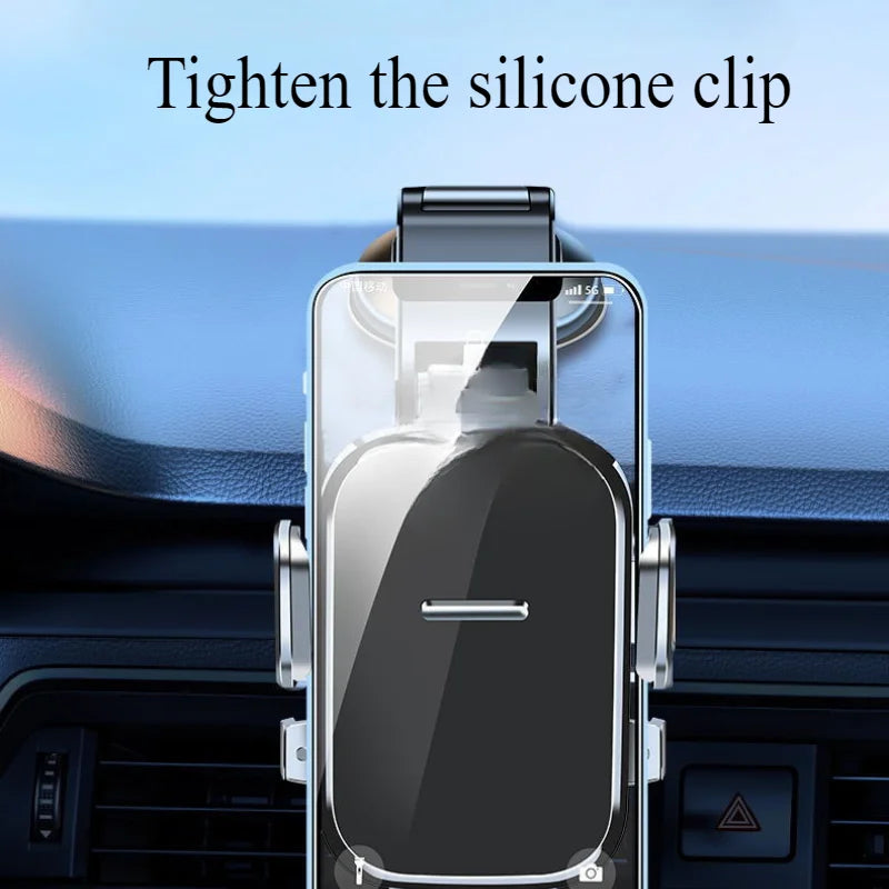 'Car phone mount with suction cup — fits all devices for GPS navigation.'