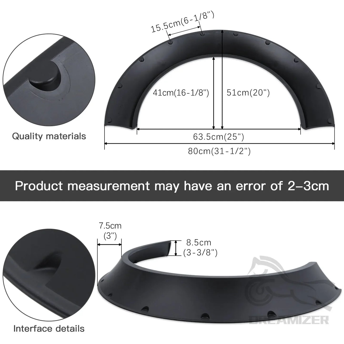 4PCS Universal Car Fender Flares Wheel Arch Extensions - JustUsRacers