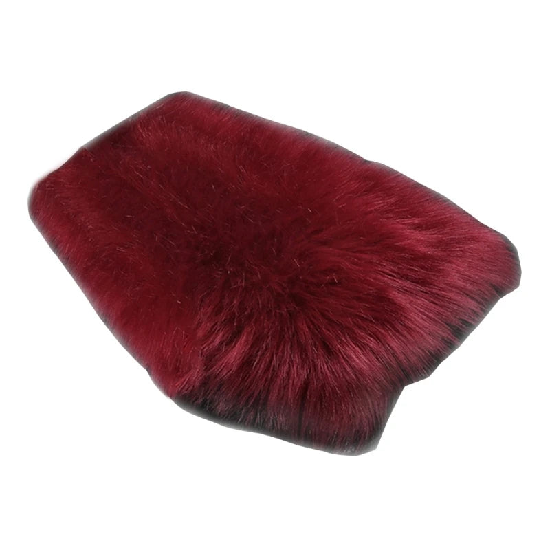 Furry Sheepskin Wool Car Armrest Cover - JustUsRacers