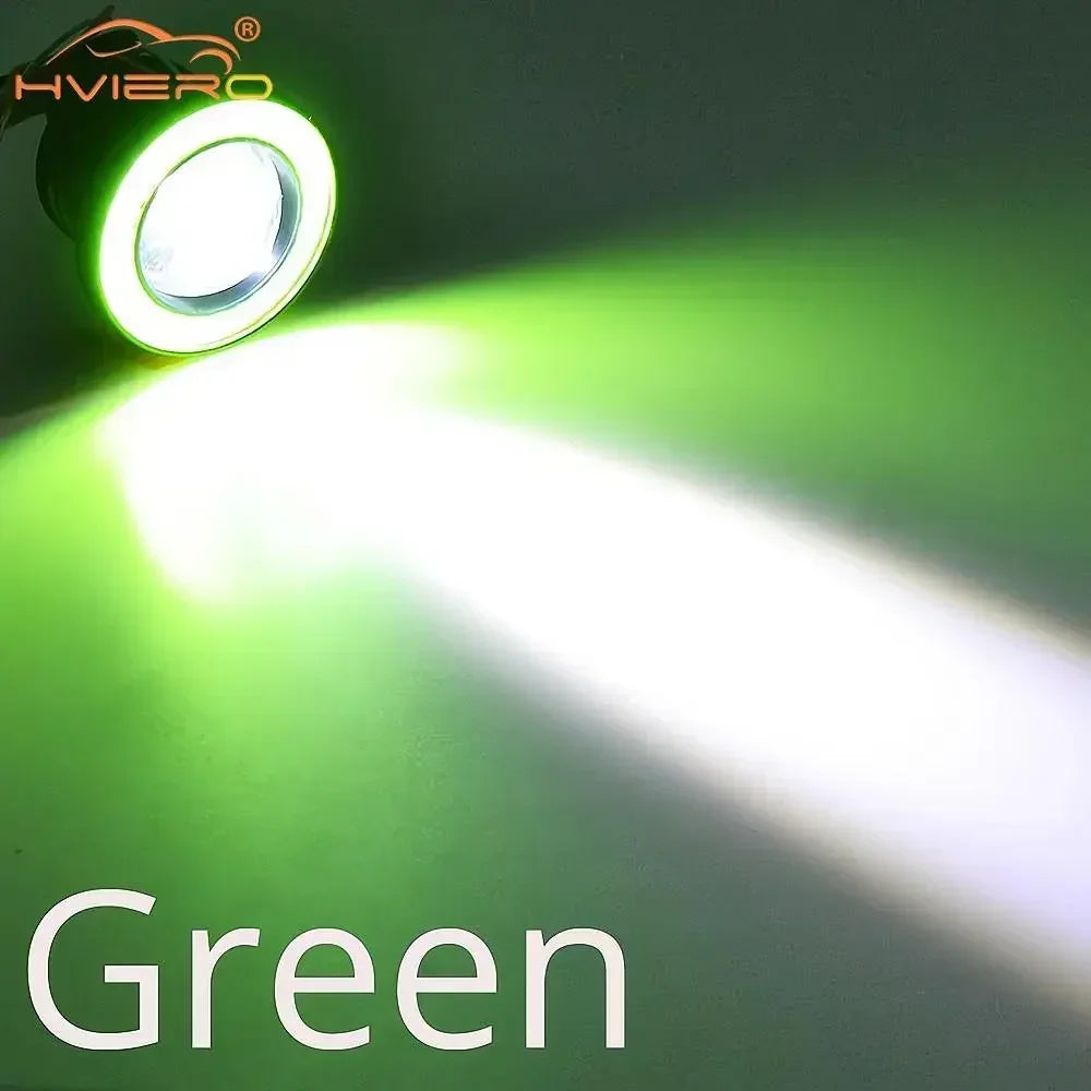 2Pcs 30W Car DRL Fog Lights with COB Angel Eye - JustUsRacers