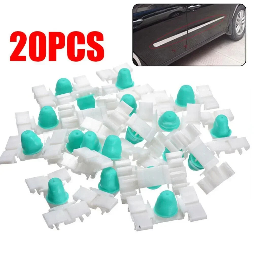 Twenty clips for BMW E36 E46 door handles (1993-2006).
Or if space allows:
Twenty trim moulding clips for select BMW models
