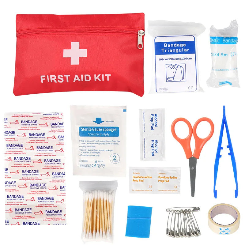 First Aid Kit Complete 104Pcs Water-Resistant Hard Shell - JustUsRacers