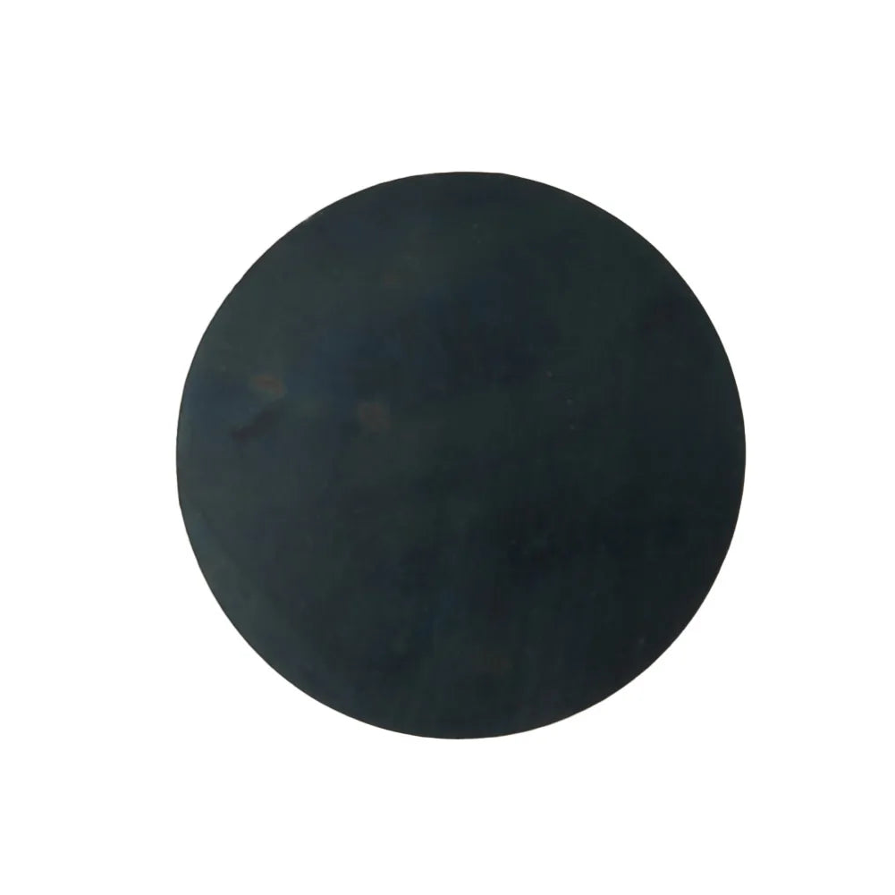 "Black circular BMW jack stand rubber pad with a white background."
Or if you want to add a little more descriptive informat