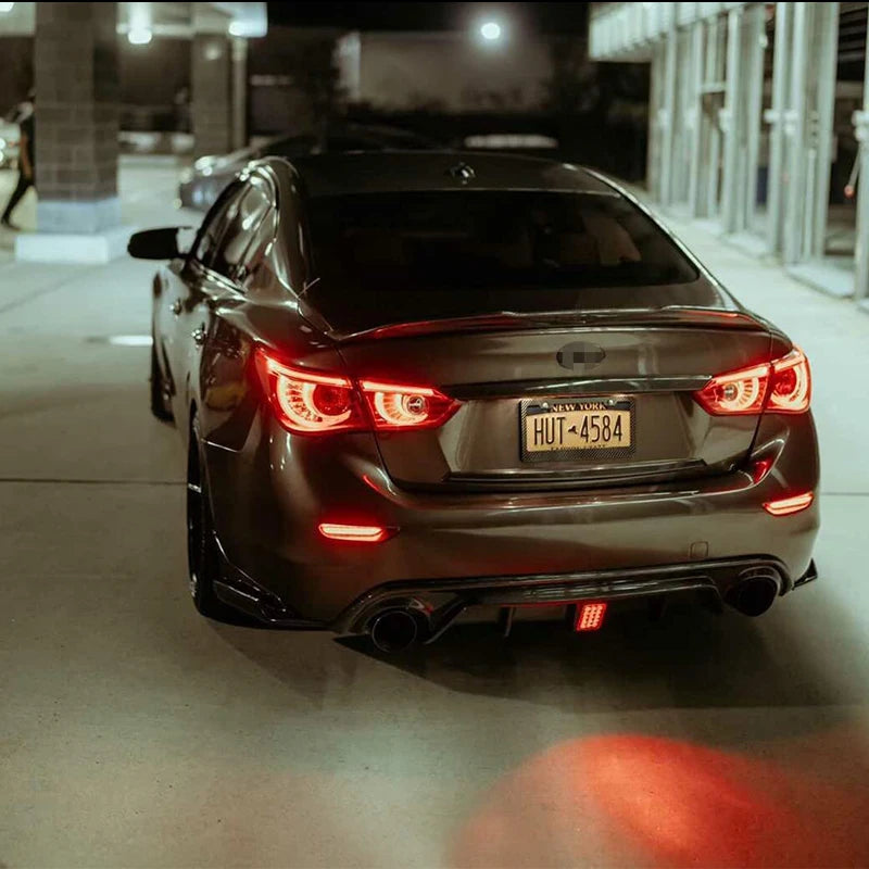 Universal Rear Bumper Diffuser with F1 Style Strobe Brake Light - JustUsRacers