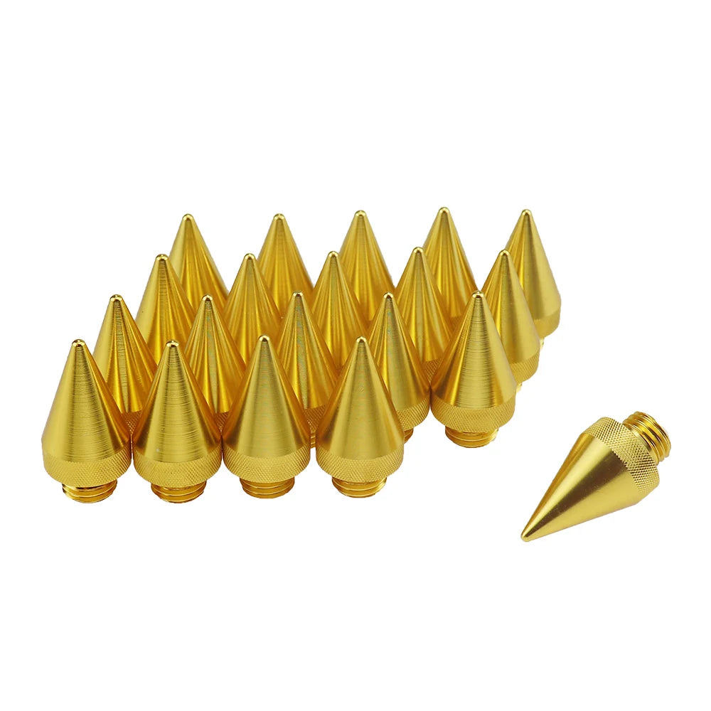 "Gold anodized aluminum tuning wheel spikes (20pcs/set)"
