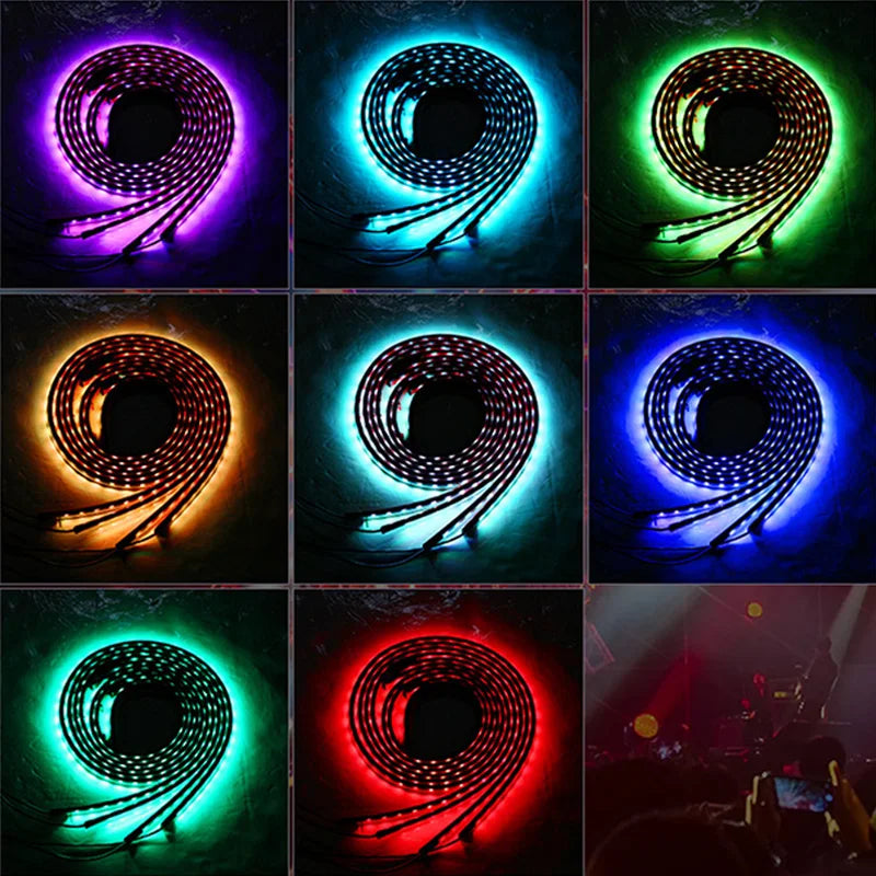 SEAMETAL 4Pcs Car Underglow Neon Accent Strip - JustUsRacers