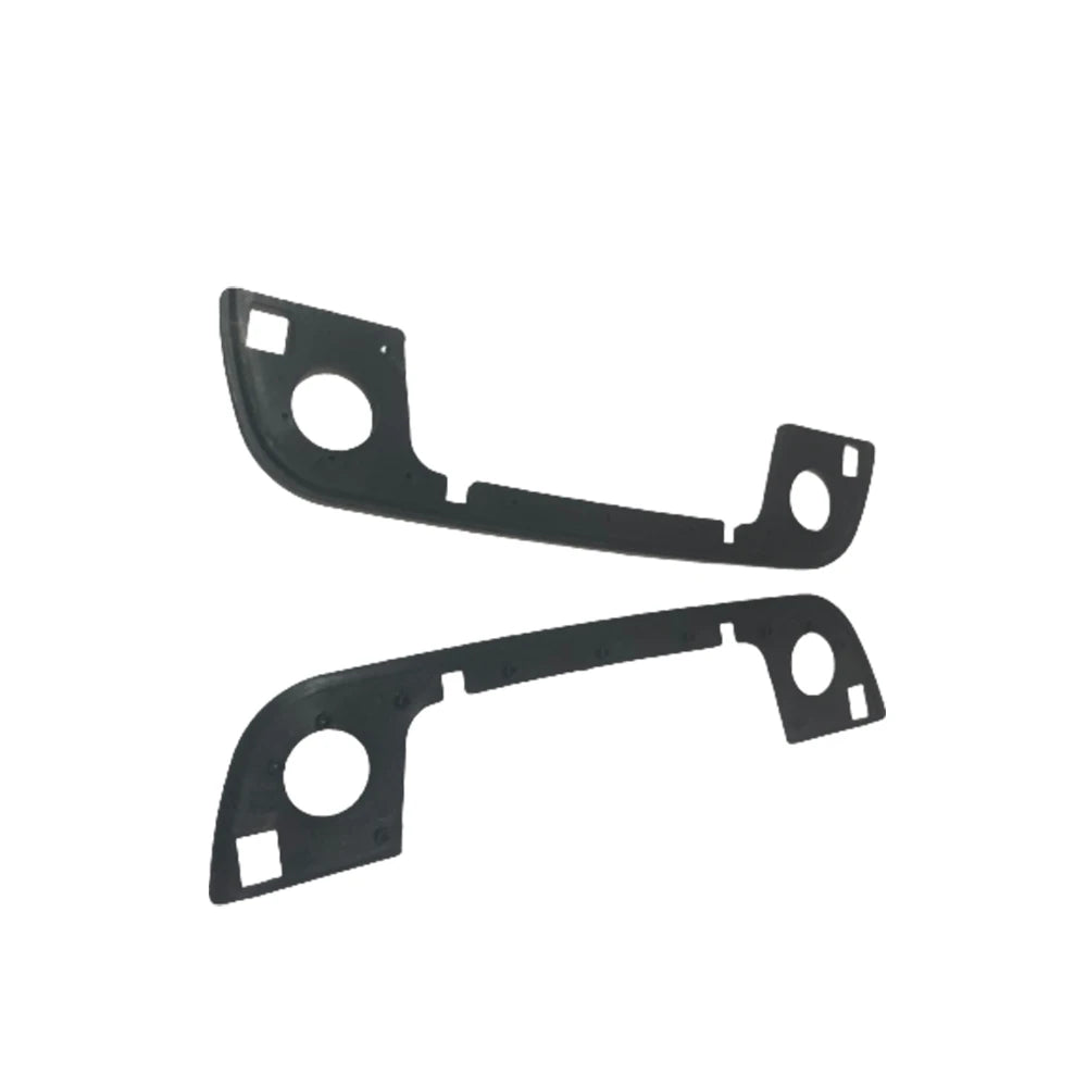 "Four black door handle gaskets for BMW E36 vehicles. Replace exterior seals to maintain weather resistance."
