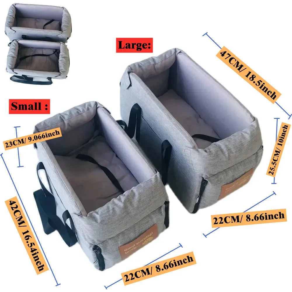 Dog Car Seat for Small Dogs and Cats - JustUsRacers