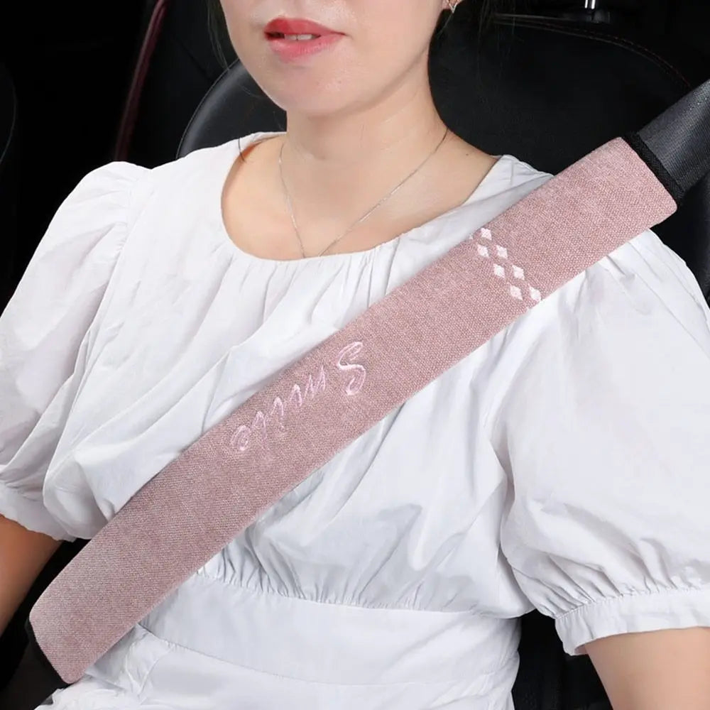 Universal Adjustable Car Seat Belt Cover Chenille - JustUsRacers