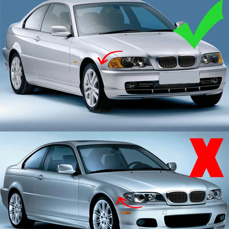 BMW E46 M3 Coupe grille — fits 1999–2002 models. Front mounts included. Sleek double-line kidney design with white housing an