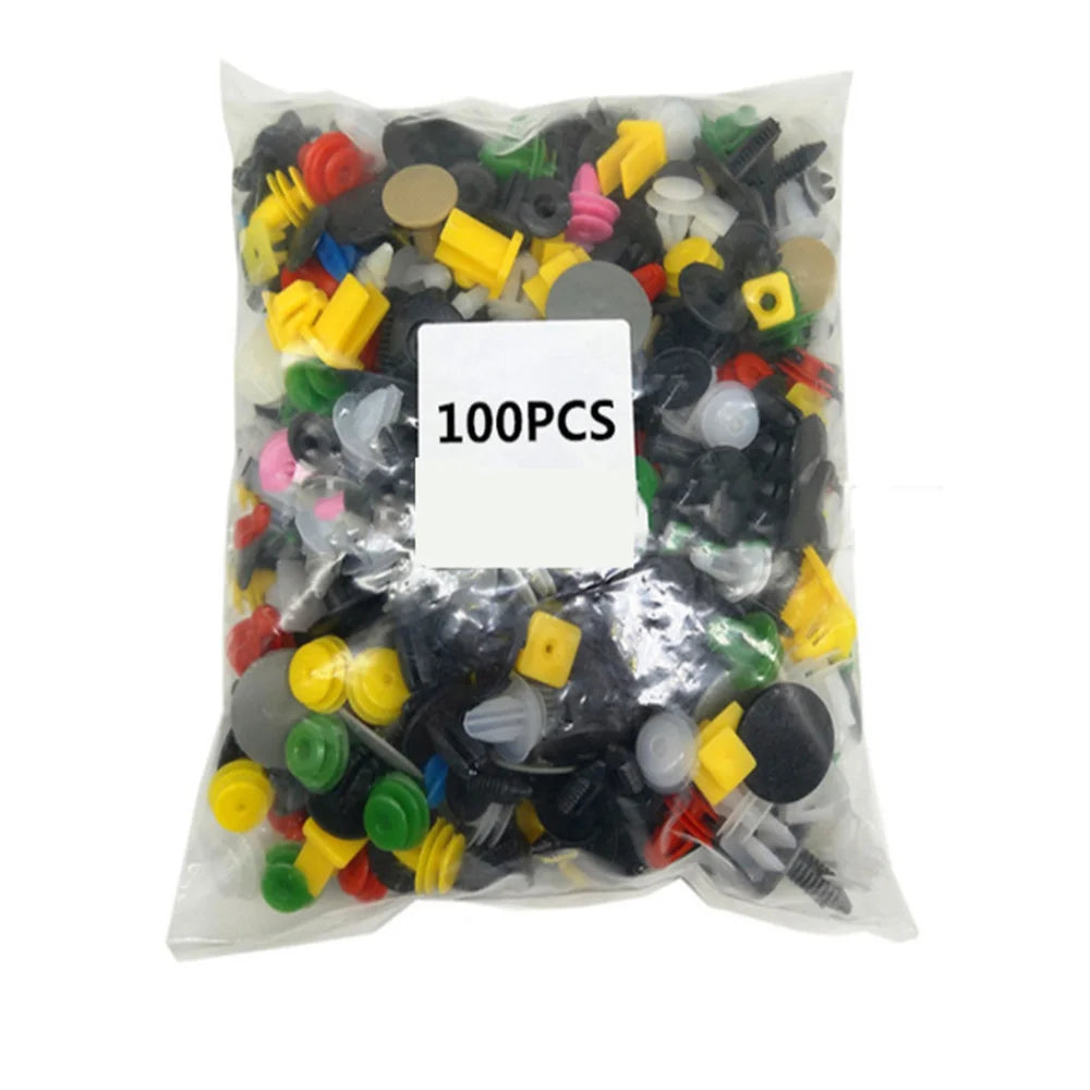 "100 piece BMW interior trim fastener set: plastic clip assortment for E36, E46, and E90 models."