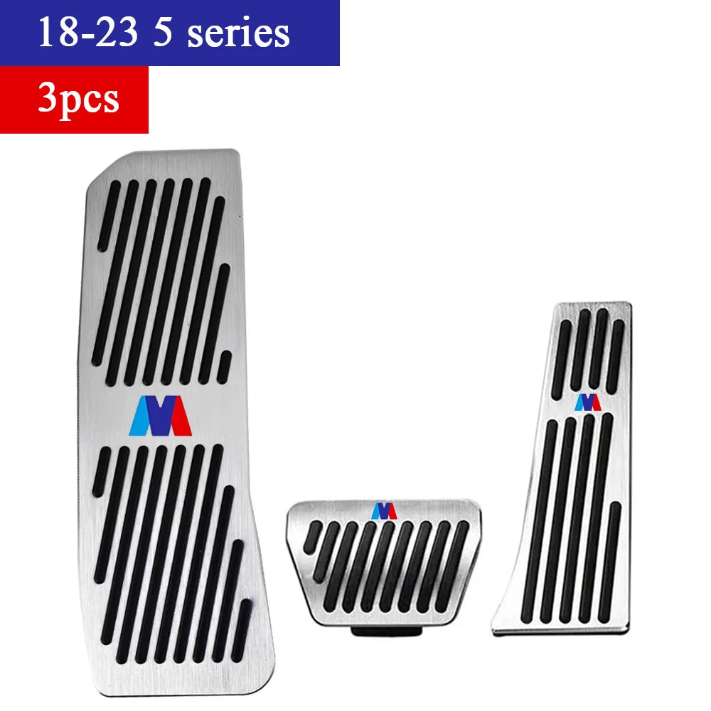 BMW Foot Pedal Covers Stainless Steel Rubber Anti-Slip Pedals - JustUsRacers