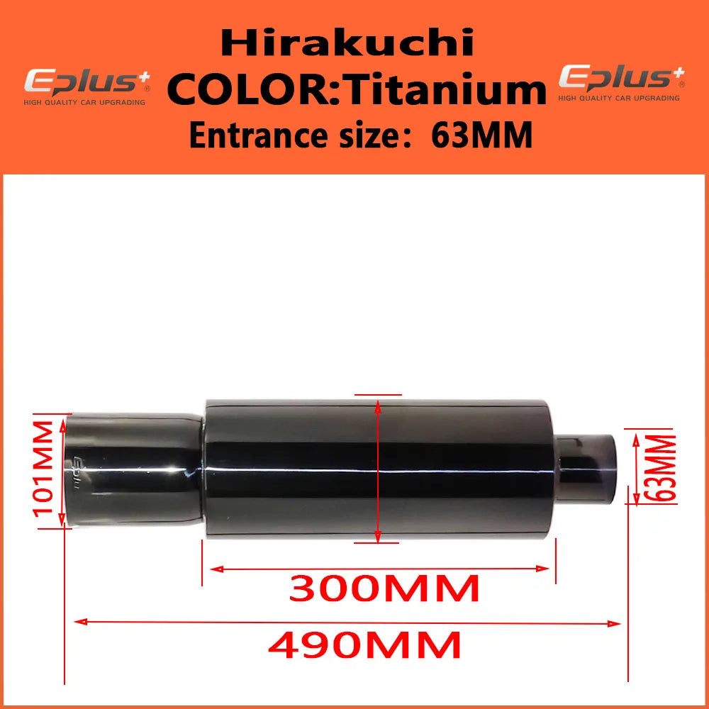 EPLUS Universal Car Exhaust Straight Muffler Tail Pipe - JustUsRacers