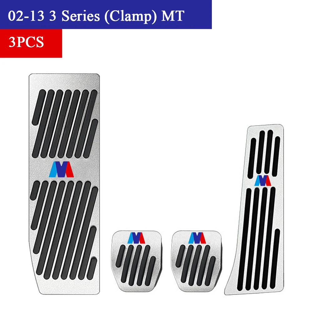 BMW Foot Pedal Covers Stainless Steel Rubber Anti-Slip Pedals - JustUsRacers