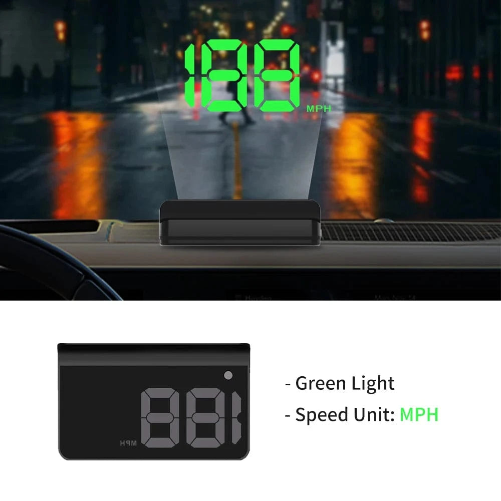 KWHUD Head-up Display (HUD) Car GPS Digital Speedometer - JustUsRacers