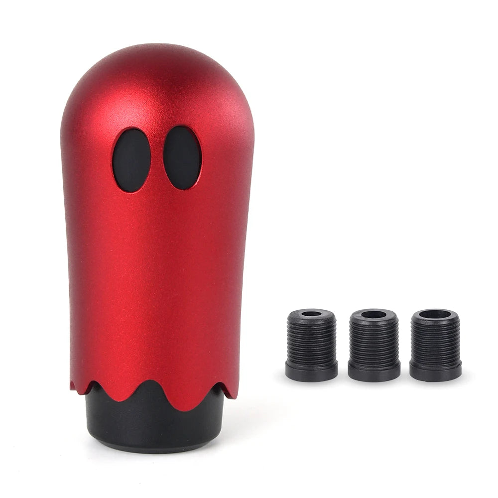 Red aluminum M8/M10/M12 shift knob with a height of 86mm.