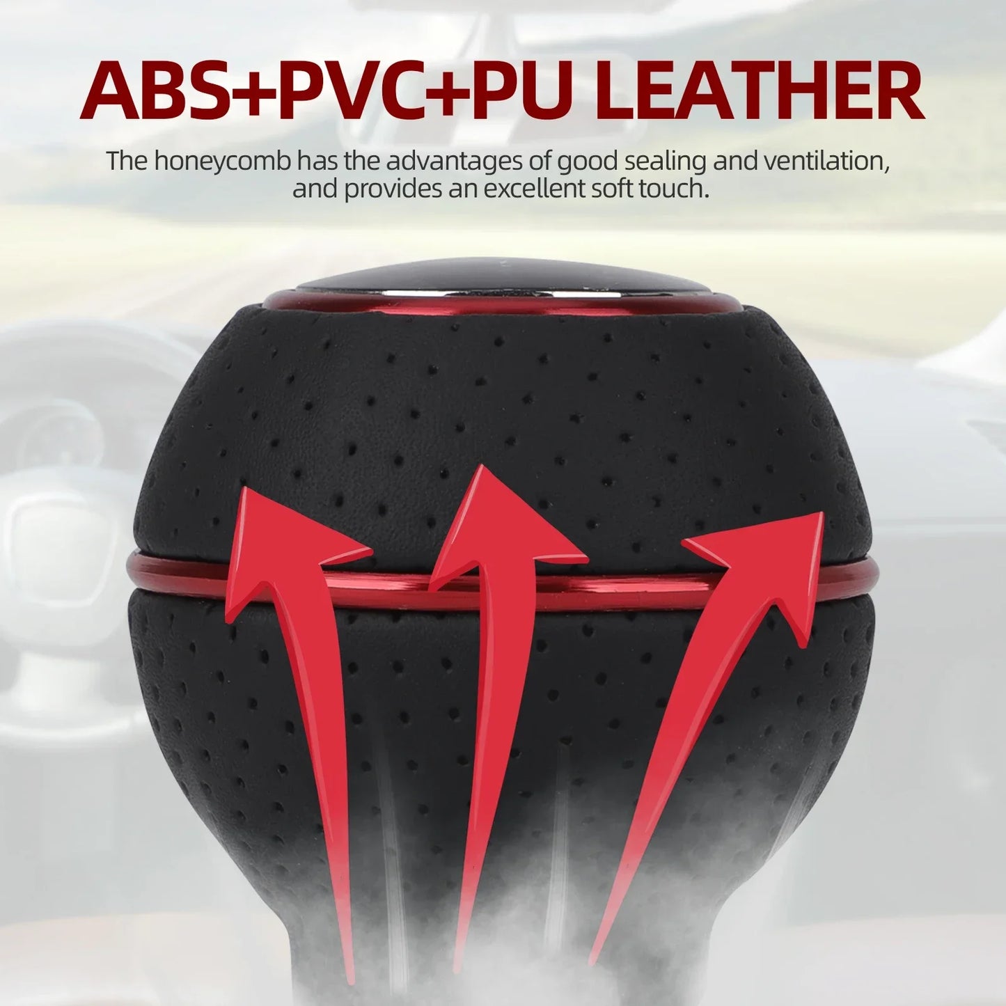 Aluminum gear knob - fits M8/M10/M11/M12. Sleek replacement for OEM shift knobs. Fits air vents and select models. Dimensions