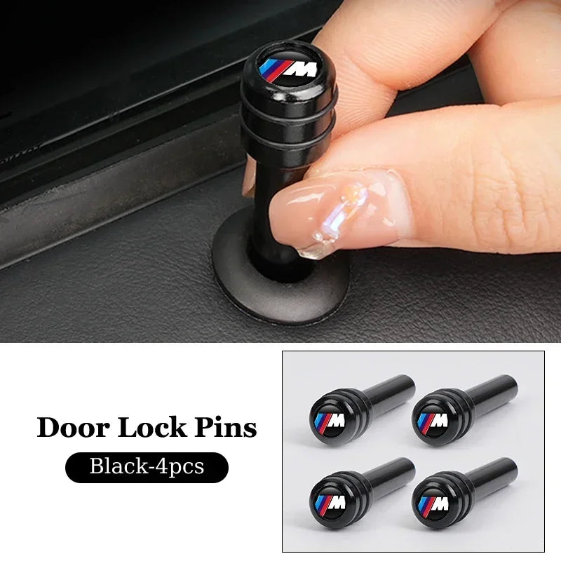 Set of 4 car door handle locks for BMW vehicles. These covers protect and enhance the appearance of your BMW's door handles by concealing the lock mechanism.