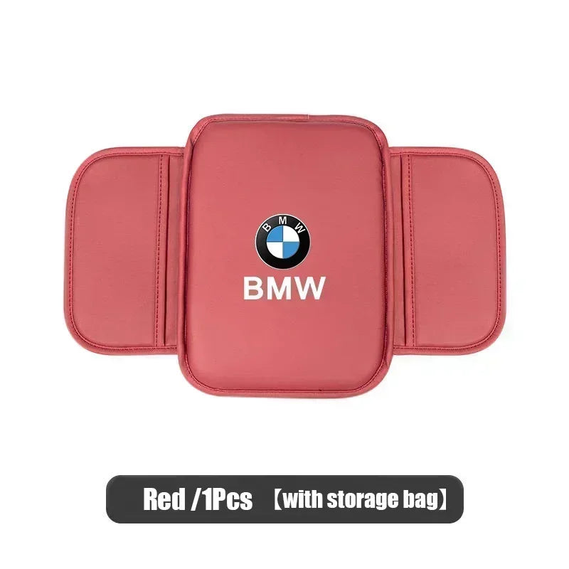 "Universal leather armrest pad for BMW E36, E46 models. Soft, authentic leather enhances comfort and matches original vehicle