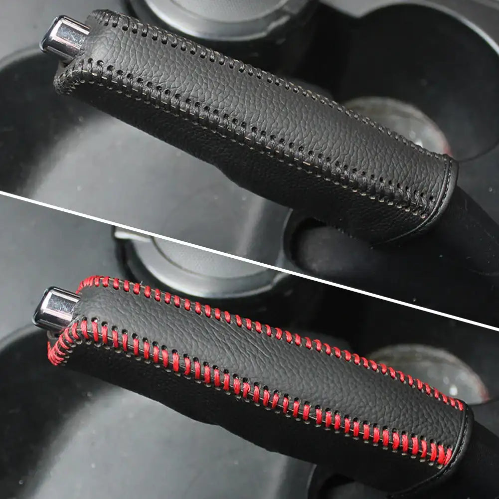 PU Leather Car Handbrake and Gear Shift Cover - JustUsRacers