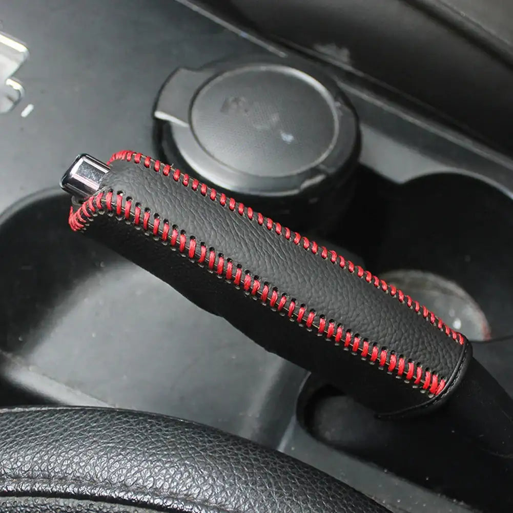 PU Leather Car Handbrake and Gear Shift Cover - JustUsRacers