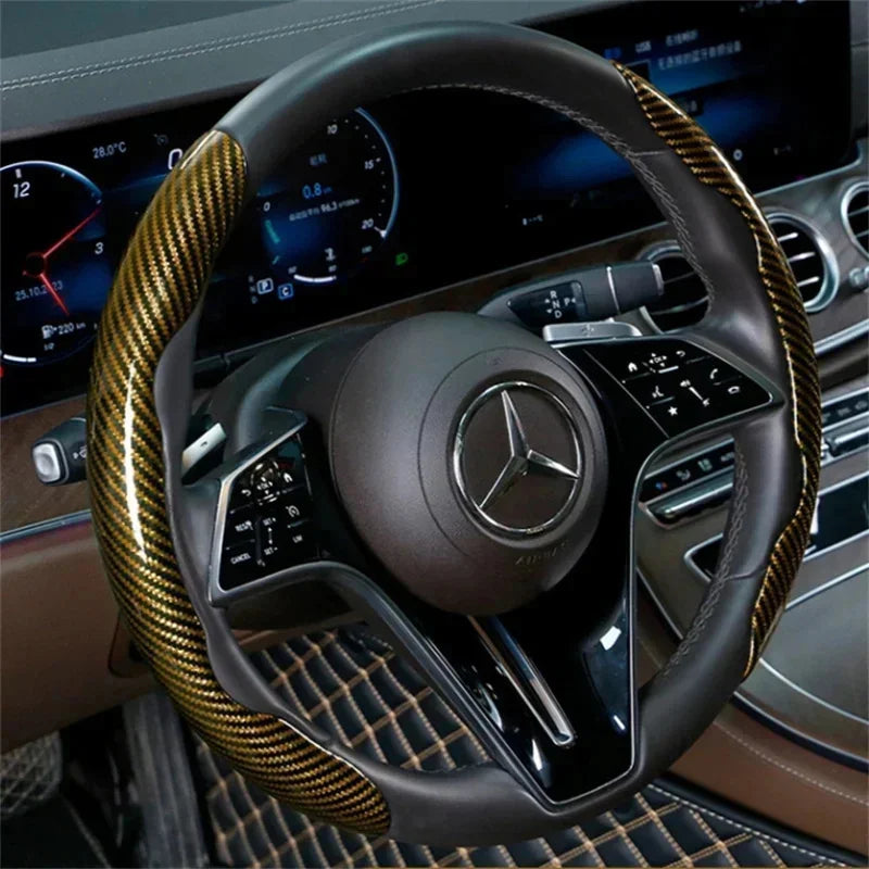 2024 Carbon Fiber Car Steering Wheel Cover (2PCS) - JustUsRacers
