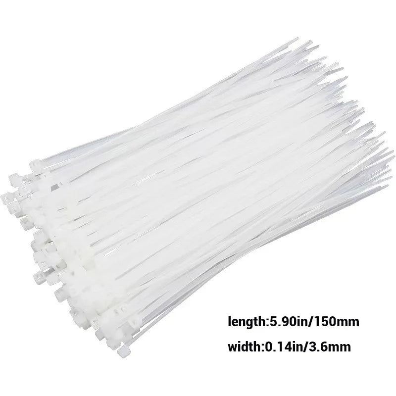 100pcs Self-Locked Nylon Cable Tie Set - JustUsRacers