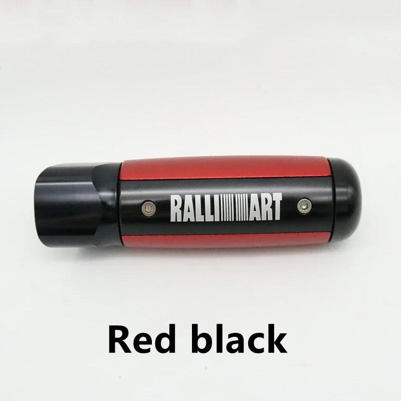 Red and black aluminum Handbrake cover for Mitsubishi Lancer, ASX, Outlander, Evo. No branding depicted in image.