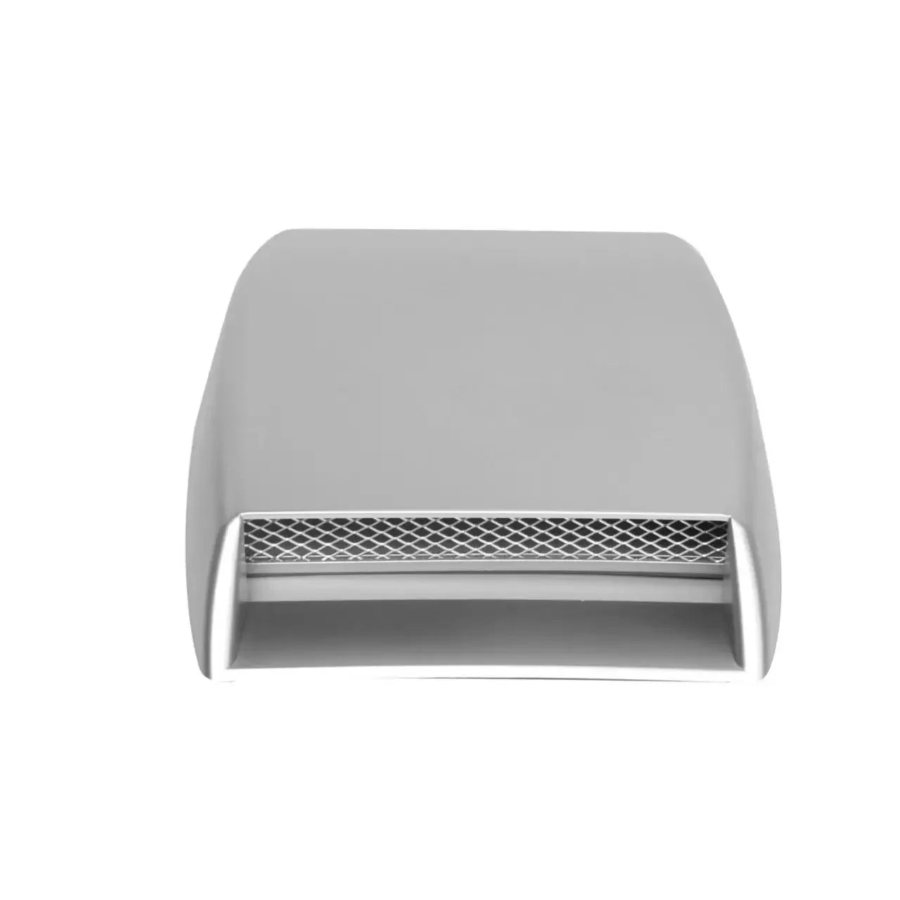 Metal mailbox on white background - accessory for car engine hood vent.