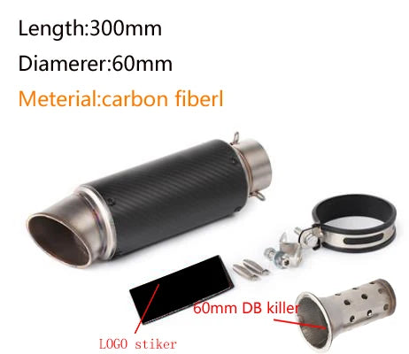 Universal GP Carbon Exhaust: Suzuki GSX-S1000/Versys motorcycle muffler - Replacement exhaust pipes in carbon material.