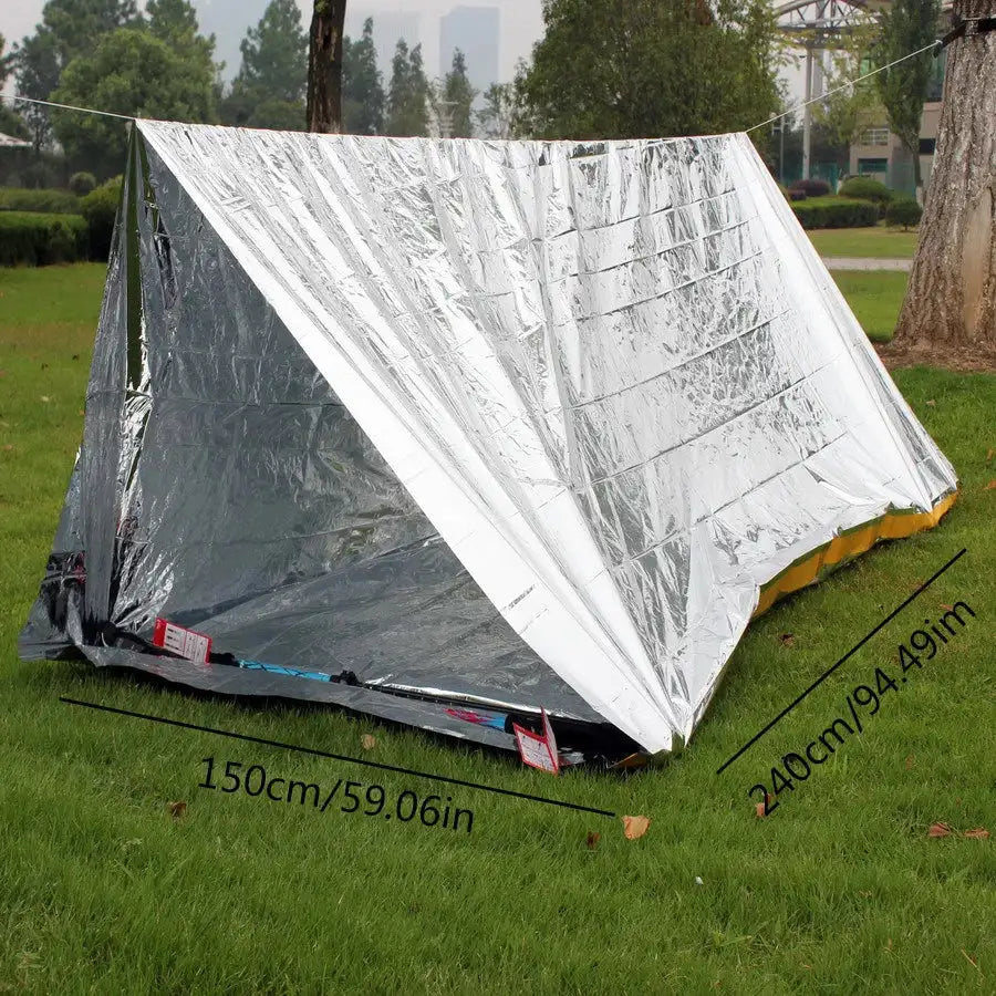 Emergency Shelter Waterproof Thermal Blanket Survival Kit - JustUsRacers