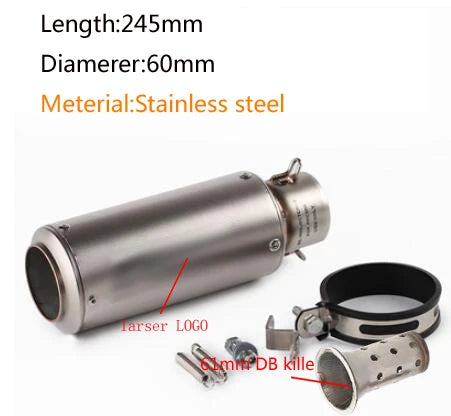 Two sets of stainless Suzuki GSX-S1000/Versys Universal GP Carbon Exhaust pipes.