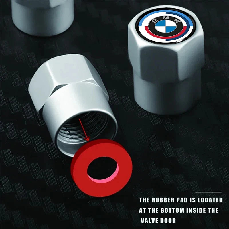 "BMW brand logo prominently displayed on the front grille of the vehicle."