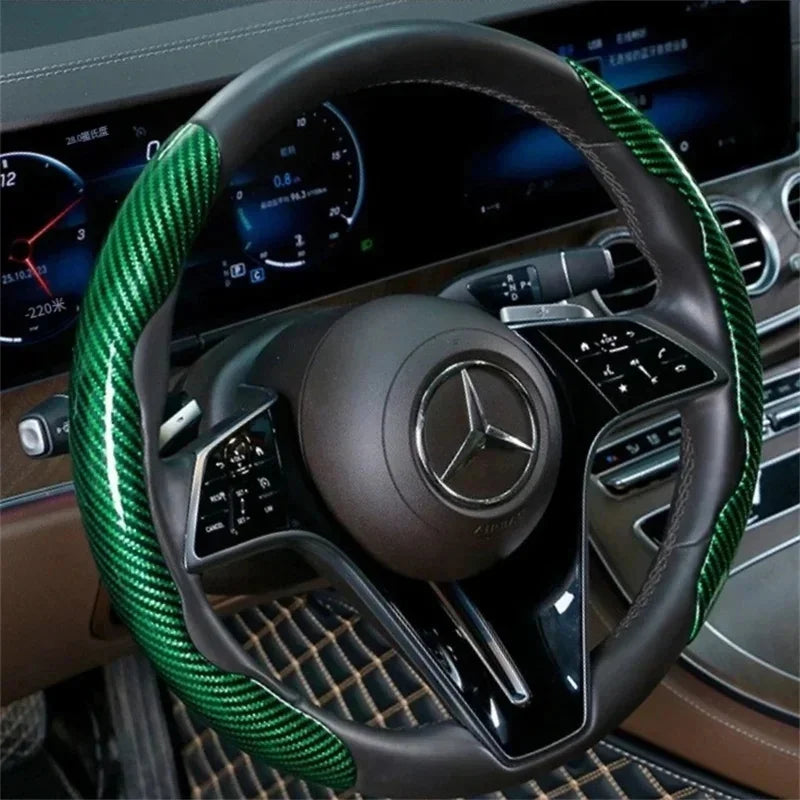 2024 Carbon Fiber Car Steering Wheel Cover (2PCS) - JustUsRacers