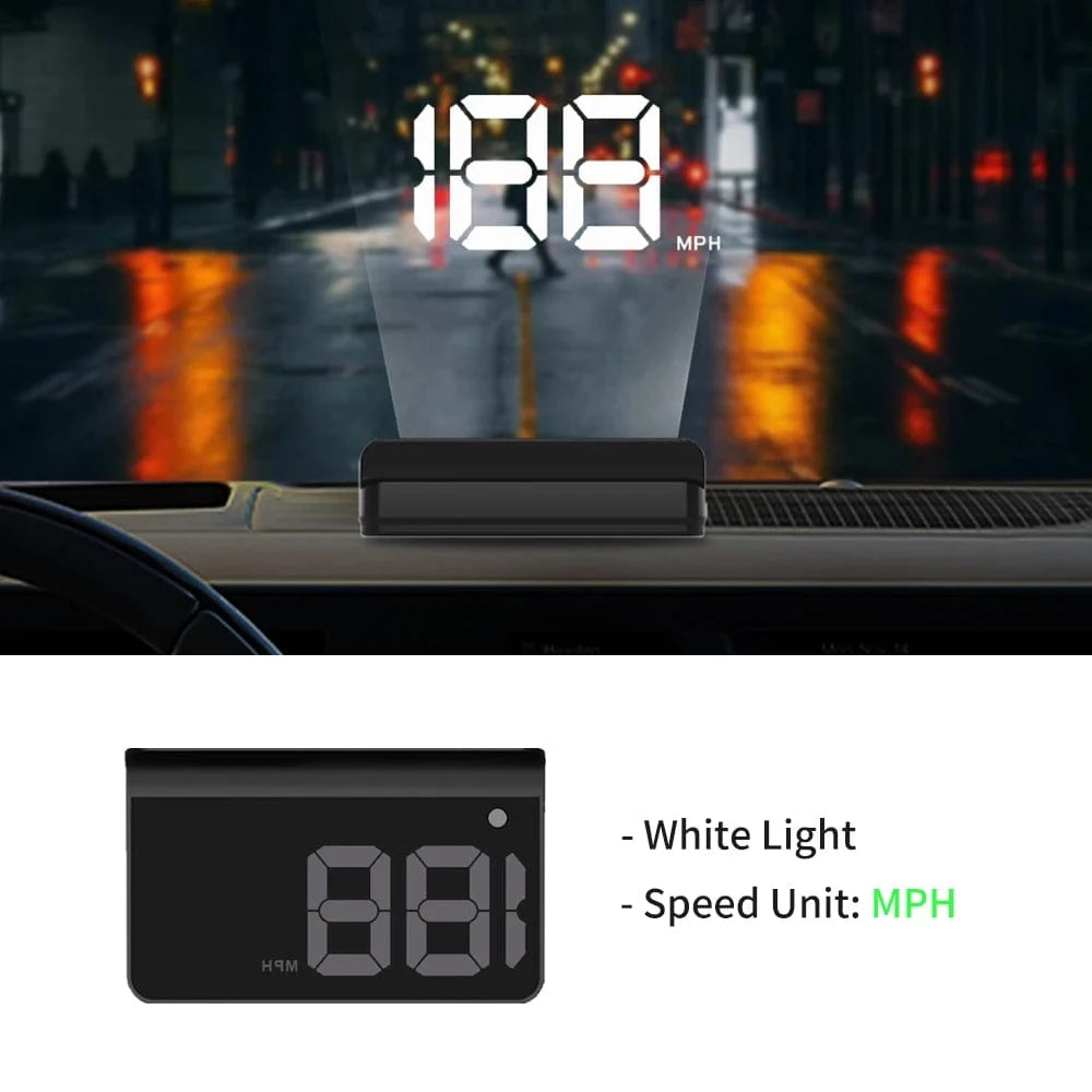 KWHUD Head-up Display (HUD) Car GPS Digital Speedometer - JustUsRacers