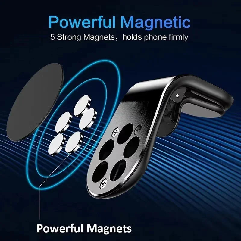 "Magnetic BMW car phone holder for E36, E46, and E39 models. Securely holds your device in place using strong magnets."