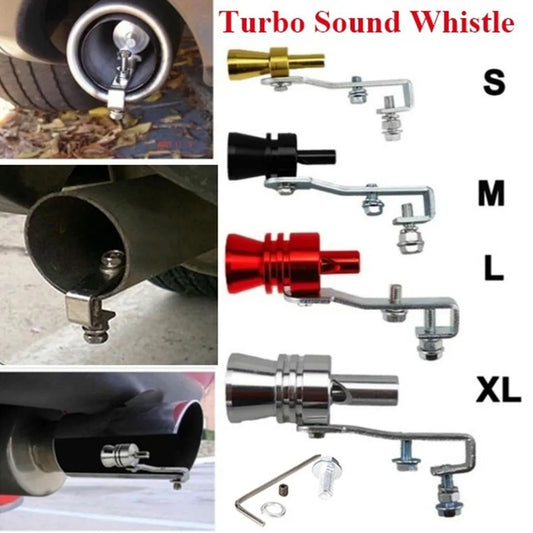 Universal Car Exhaust Simulator: Turbo Sound (S/M/L/XL) - Enhances engine performance with realistic exhaust noise.