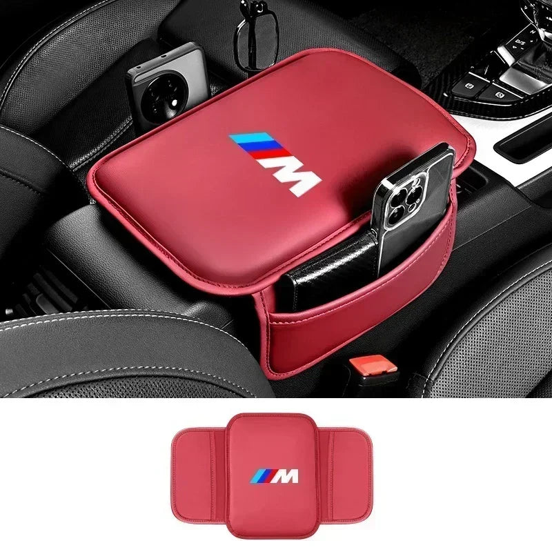 "Universal leather armrest pad for BMW E36, E46 models. Enhance comfort with this stylish accessory."
