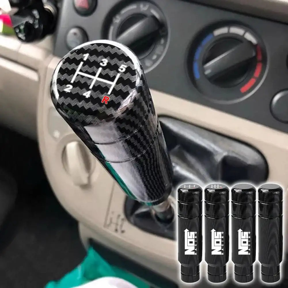 Racing NOS Carbon Fiber 13cm Universal JDM Gear Shift Knob - JustUsRacers