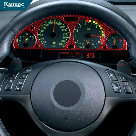 Carbon Fiber Speedometer Frame Stickers for BMW 3 Series E46 (1998–2005) - JustUsRacers