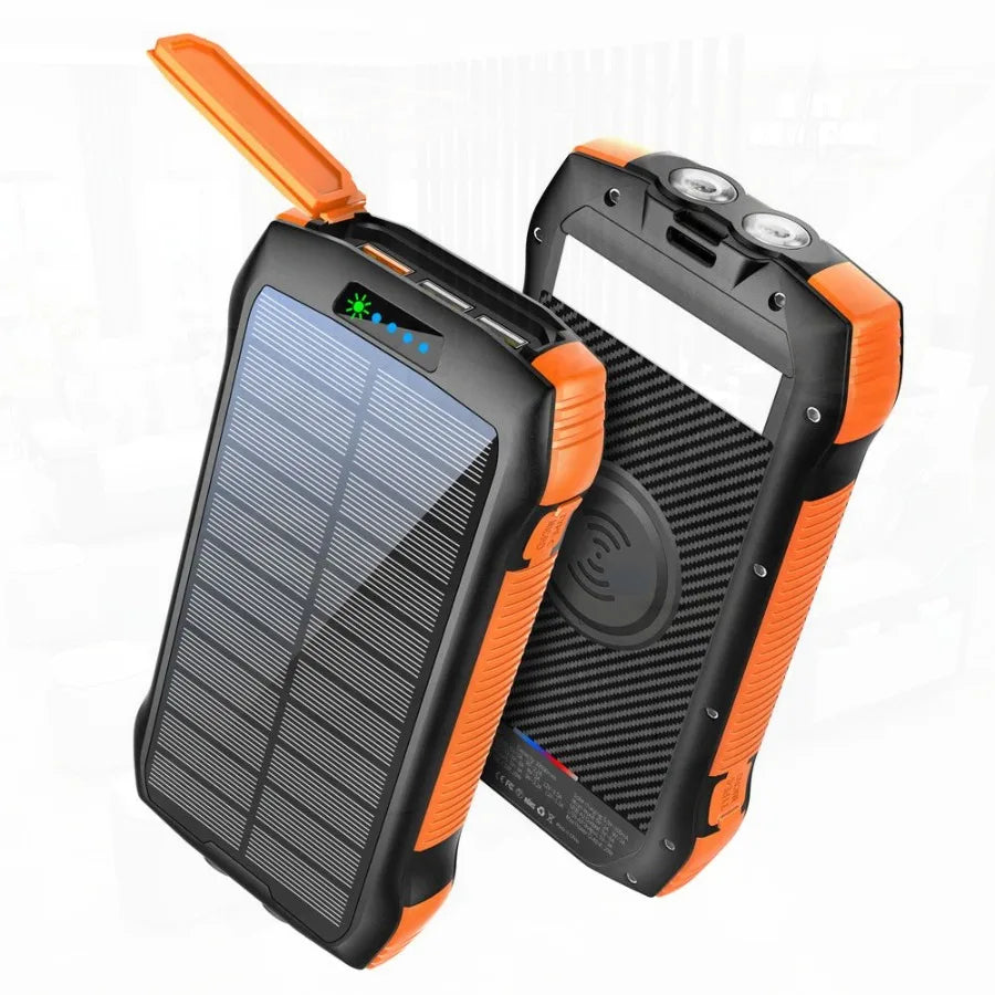 Portable Solar Power Bank 33500mAh with Flashlight - JustUsRacers