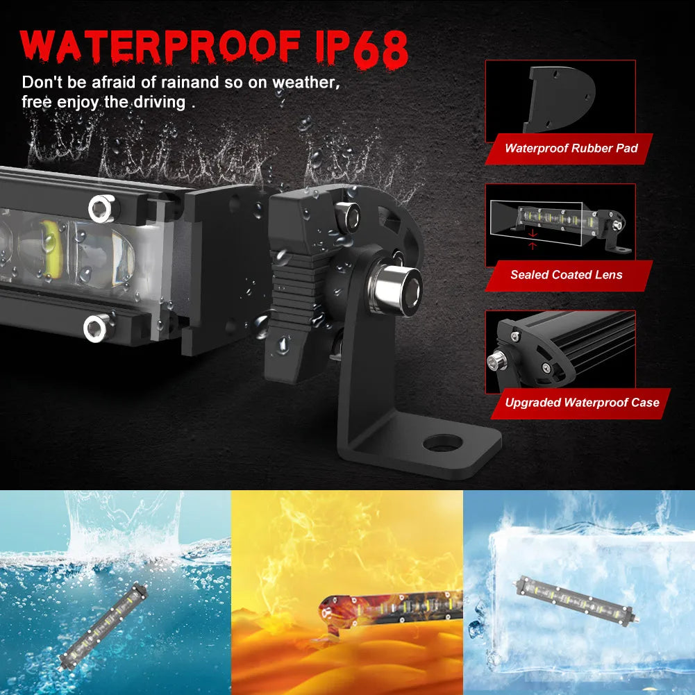 6D Ultra Strip LED Light Bar - JustUsRacers