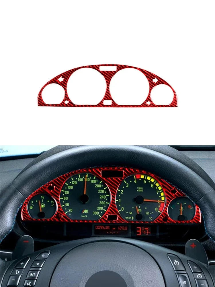 Carbon Fiber Speedometer Frame Stickers for BMW 3 Series E46 (1998–2005) - JustUsRacers