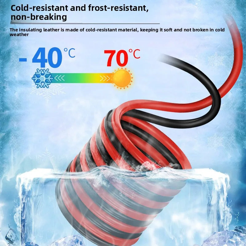 'Cold-weather emergency jumper cable for boosting car batteries.'