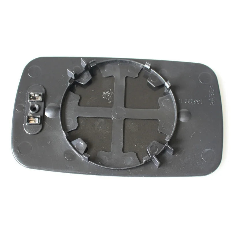 Black plastic cover with metal latch for BMW E46 Heated Side Mirror Glass (1998-2006).