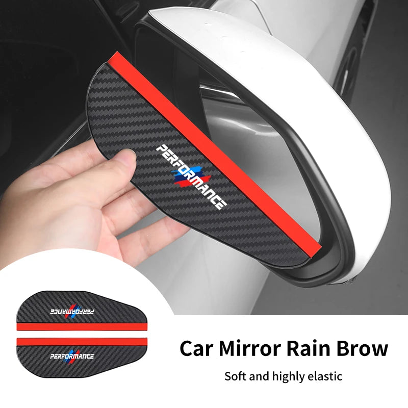 Car Mirror Cover in Carbon Fiber Finish. This sleek and durable accessory enhances the appearance of your vehicle's exterior mirrors.