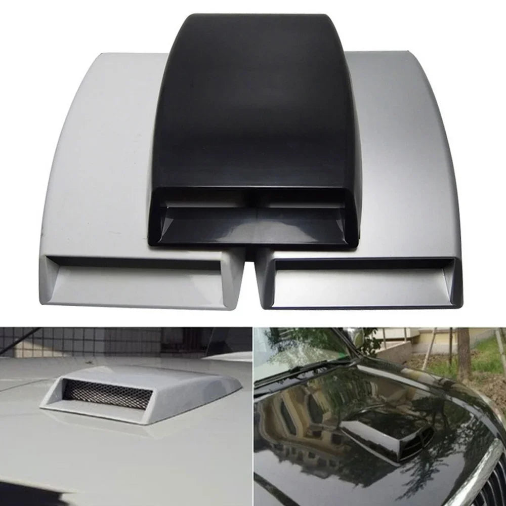 'Universal air intake hood vent sticker. Fits most car models. Enhances engine bay appearance.'