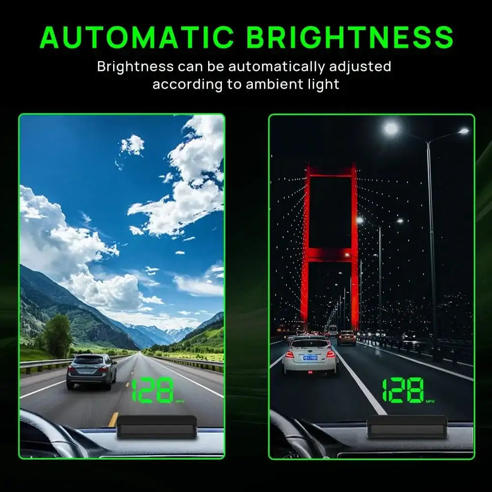 KWHUD Head-up Display (HUD) Car GPS Digital Speedometer - JustUsRacers